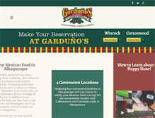 Tablet Screenshot of gardunosrestaurants.com